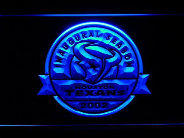 Houston Texans Inaugural Season 2002 LED Neon Sign Electrical - Blue - TheLedHeroes