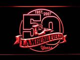 Green Bay Packers Lambeau Field 50th Anniversary LED Neon Sign USB - Red - TheLedHeroes