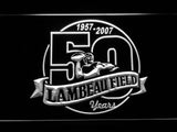 Green Bay Packers Lambeau Field 50th Anniversary LED Neon Sign Electrical - White - TheLedHeroes