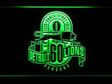 Detroit Lions 60th Anniversary LED Neon Sign USB - Green - TheLedHeroes