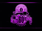 Detroit Lions 60th Anniversary LED Neon Sign USB - Purple - TheLedHeroes
