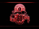 Detroit Lions 60th Anniversary LED Neon Sign USB - Red - TheLedHeroes