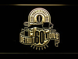 Detroit Lions 60th Anniversary LED Neon Sign USB - Yellow - TheLedHeroes