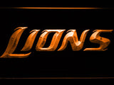 Detroit Lions (5) LED Neon Sign Electrical - Orange - TheLedHeroes