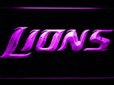 Detroit Lions (5) LED Neon Sign Electrical - Purple - TheLedHeroes