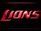 Detroit Lions (5) LED Neon Sign Electrical - Red - TheLedHeroes