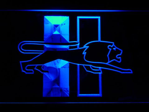 Detroit Lions (7) LED Neon Sign USB - Blue - TheLedHeroes