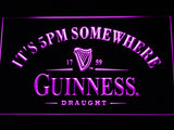 FREE Guinness Draught It's 5pm Somewhere LED Sign - Purple - TheLedHeroes