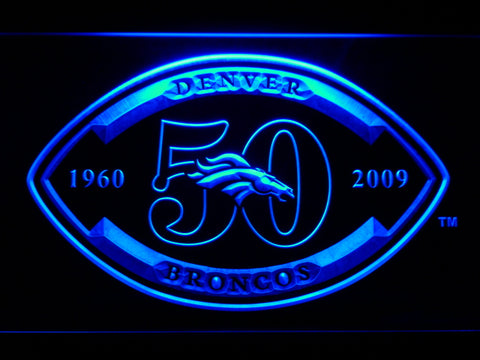 Denver Broncos 50th Anniversary LED Sign -  - TheLedHeroes
