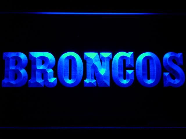 Denver Broncos (8) LED Neon Sign USB - Blue - TheLedHeroes