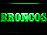 Denver Broncos (8) LED Neon Sign USB - Green - TheLedHeroes