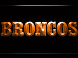 Denver Broncos (8) LED Neon Sign USB - Orange - TheLedHeroes