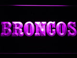 Denver Broncos (8) LED Neon Sign USB - Purple - TheLedHeroes