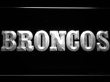 Denver Broncos (8) LED Neon Sign USB - White - TheLedHeroes