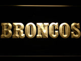 Denver Broncos (8) LED Neon Sign USB - Yellow - TheLedHeroes
