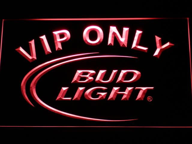 Bud Light VIP Only LED Neon Sign USB - Red - TheLedHeroes