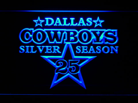Dallas Cowboys Silver Season 25 LED Sign -  - TheLedHeroes