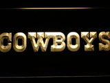 Dallas Cowboys (7) LED Neon Sign USB - Yellow - TheLedHeroes