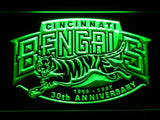 Cincinnati Bengals 30th Anniversary LED Neon Sign Electrical - Green - TheLedHeroes