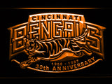 Cincinnati Bengals 30th Anniversary LED Sign - Orange - TheLedHeroes