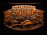 Cincinnati Bengals 30th Anniversary LED Neon Sign Electrical - Orange - TheLedHeroes