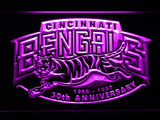 Cincinnati Bengals 30th Anniversary LED Sign - Purple - TheLedHeroes