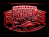 Cincinnati Bengals 30th Anniversary LED Neon Sign Electrical - Red - TheLedHeroes