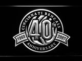 Cincinnati Bengals 40th Anniversary LED Neon Sign USB - White - TheLedHeroes