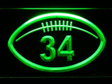 Chicago Bears #34 Walter Payton LED Neon Sign USB - Green - TheLedHeroes