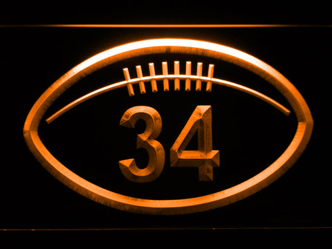 FREE Chicago Bears #34 Walter Payton LED Sign - Orange - TheLedHeroes