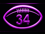 Chicago Bears #34 Walter Payton LED Sign - Purple - TheLedHeroes