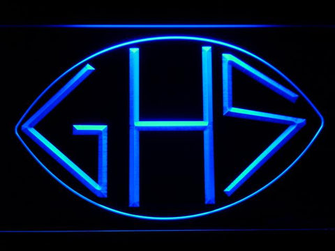 Chicago Bears GSH George Halas (2) LED Neon Sign Electrical - Blue - TheLedHeroes