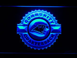Carolina Panthers Community Quarterback LED Neon Sign USB - Blue - TheLedHeroes