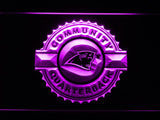 Carolina Panthers Community Quarterback LED Neon Sign USB - Purple - TheLedHeroes