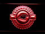 Carolina Panthers Community Quarterback LED Neon Sign USB - Red - TheLedHeroes