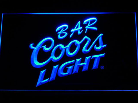 Coors Light Bar LED Neon Sign USB - Blue - TheLedHeroes