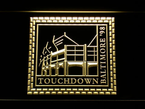 Baltimore Ravens Touchdown LED Neon Sign Electrical - Yellow - TheLedHeroes