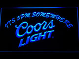 Coors Light It's 5 pm Somewhere LED Neon Sign USB - Blue - TheLedHeroes