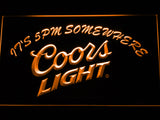 FREE Coors Light It's 5 pm Somewhere LED Sign - Orange - TheLedHeroes