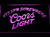 Coors Light It's 5 pm Somewhere LED Neon Sign Electrical - Purple - TheLedHeroes