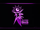 Atlanta Falcons Youth Foundation LED Neon Sign USB - Purple - TheLedHeroes