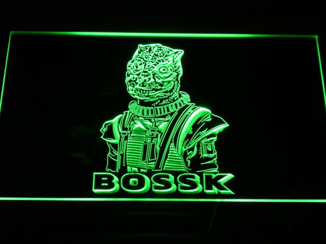 Star Wars Bossk LED Neon Sign USB - Green - TheLedHeroes