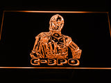 FREE Star Wars C-3PO LED Sign - Orange - TheLedHeroes