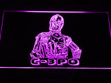 FREE Star Wars C-3PO LED Sign - Purple - TheLedHeroes