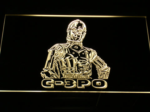 FREE Star Wars C-3PO LED Sign - Yellow - TheLedHeroes