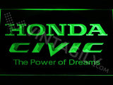 Honda Civic LED Sign - Green - TheLedHeroes