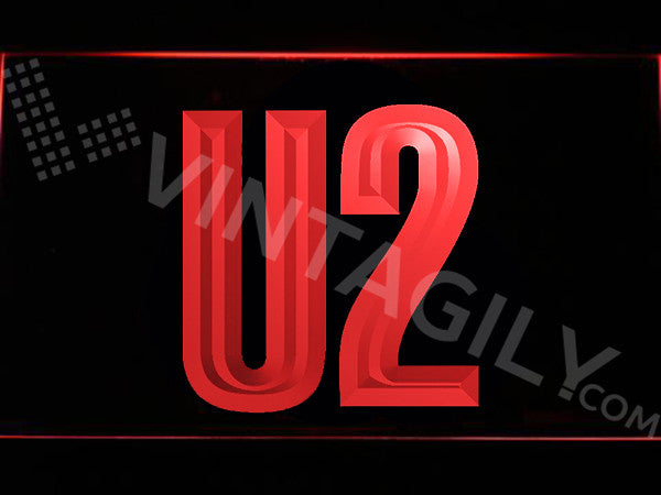 U2 LED Sign - Red - TheLedHeroes