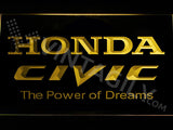 Honda Civic LED Sign - Yellow - TheLedHeroes