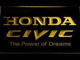 FREE Honda Civic LED Sign - Yellow - TheLedHeroes