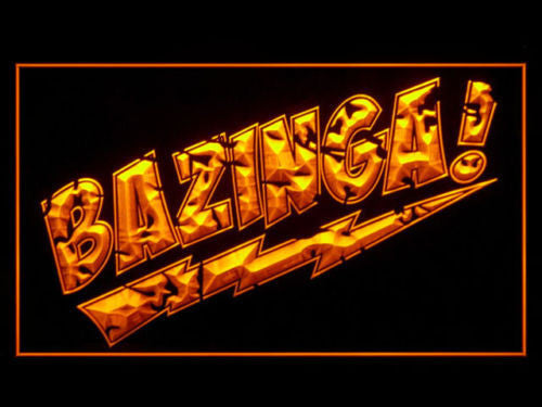 FREE Bazinga Sheldon LED Sign - Orange - TheLedHeroes